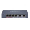 HIKVISION Managed switch DS-3E1106HP-EI, 4x PoE &amp; 2x RJ45 ports, 100Mbps - Networking